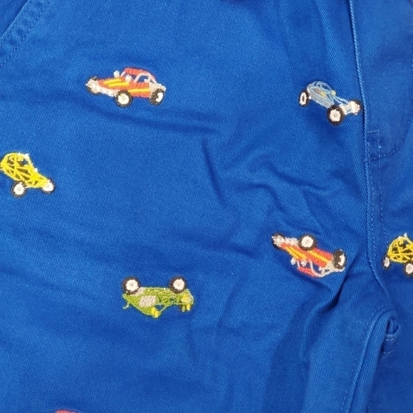 Hanna Andersson Embroidered T-Shirt and Shorts Race Cars Summer Set NWT - Picture 3 of 8